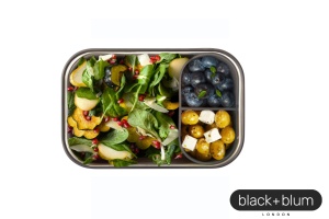 Sandwichbox, olive, Edelstahl/Holz, 1250 ml, 19x13,5x7,5cm