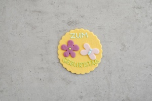 Zuckeraufleger Geburtstag, rund gewellt Ø 7 cm