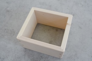 Holzbackrahmen klein 18 x 16,5cm / Höhe 10,5cm aus Ahornholz