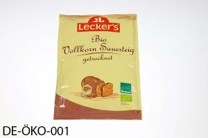Lecker's Bio Vollkorn Sauerteig getrocknet, 30 g DE-ÖKO-001