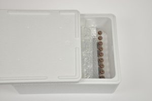 Transport- und Lagerbox aus Styropor incl. 2 Kühlelementen