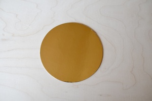 Cake Board / Tortenplatte, Ø ca. 15 cm, silber/gold, 3 mm