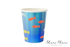 Meri Meri Becher Unterwasser, 8 Stk., 250 ml, Höhe 9 cm