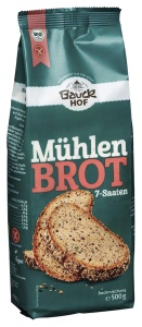 Glutenfreie Mischung für Mühlenbrot, 7-Saaten, Bio, 500 g