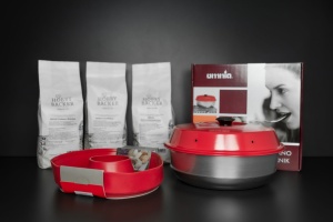 OMNIA® Backofen-Set mit Silikonform und 3 Backmischungen