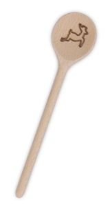Kochlöffel Rentier, Buche, rund, 16 cm