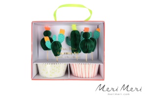 Meri Meri Cupcake Kit Kaktus, Muffinform + Deko
