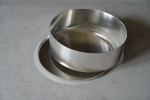 Unterblech mit Rand, aus ALU, 26,5 cm für 26 cm Ringe