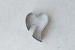Tassenkeks geschwungenes Herz, 5,5 x 4 cm Edelstahl