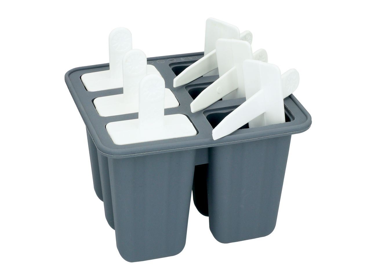 Silikonform Eis am Stiel 6er mit Stielen
