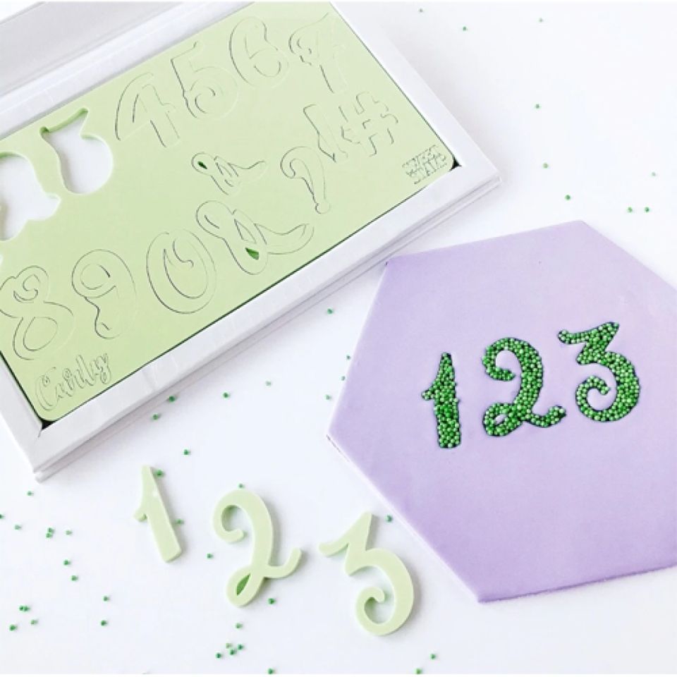 Sweet Stamp Stempel Zahlen & Symbole Set Curly
