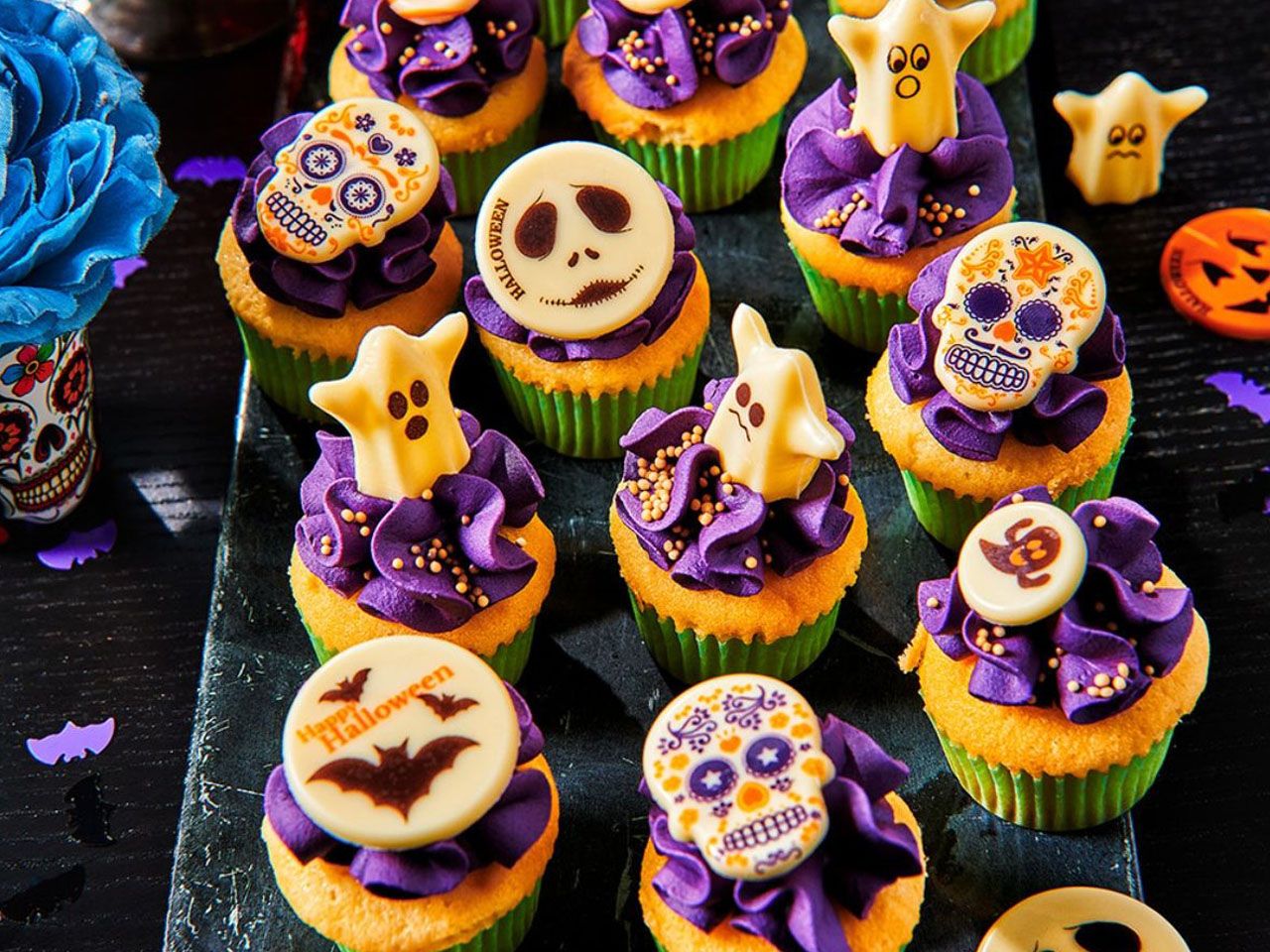 Funcakes Schokoladendekor Day of the Dead 12 Stück
