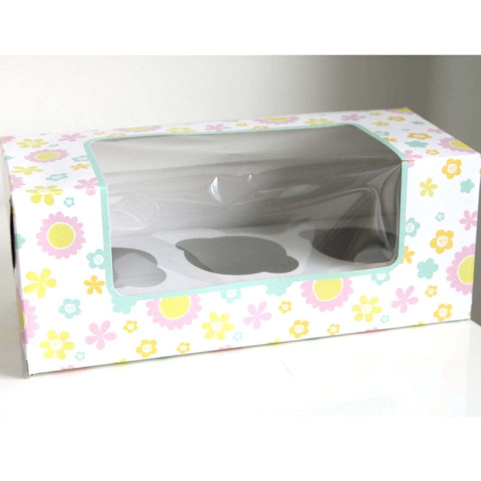 Wilton 3 Cupcake Boxen Blumengarten