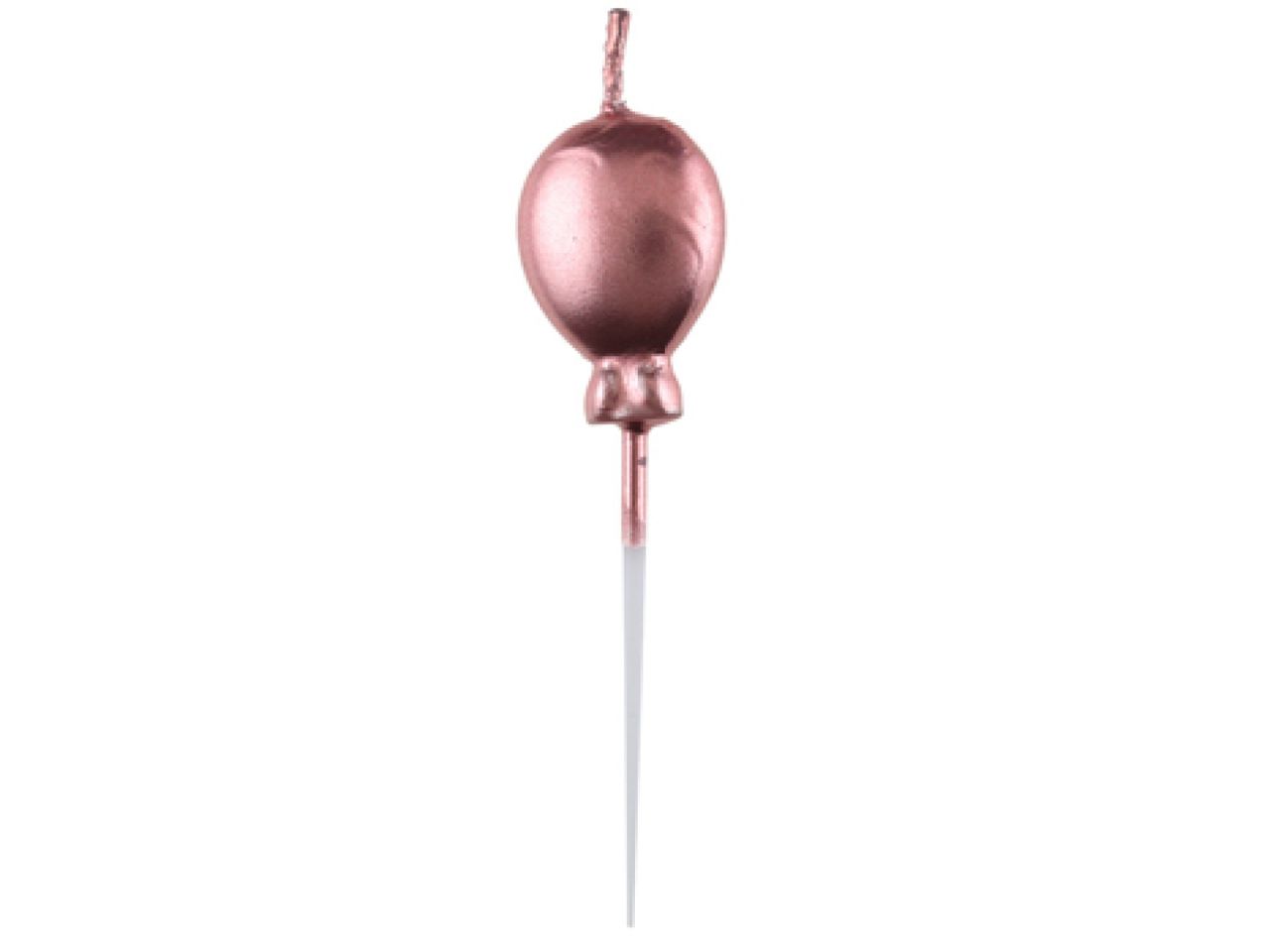 Geburtstagskerzen, 4 Luftballons, Rose Gold