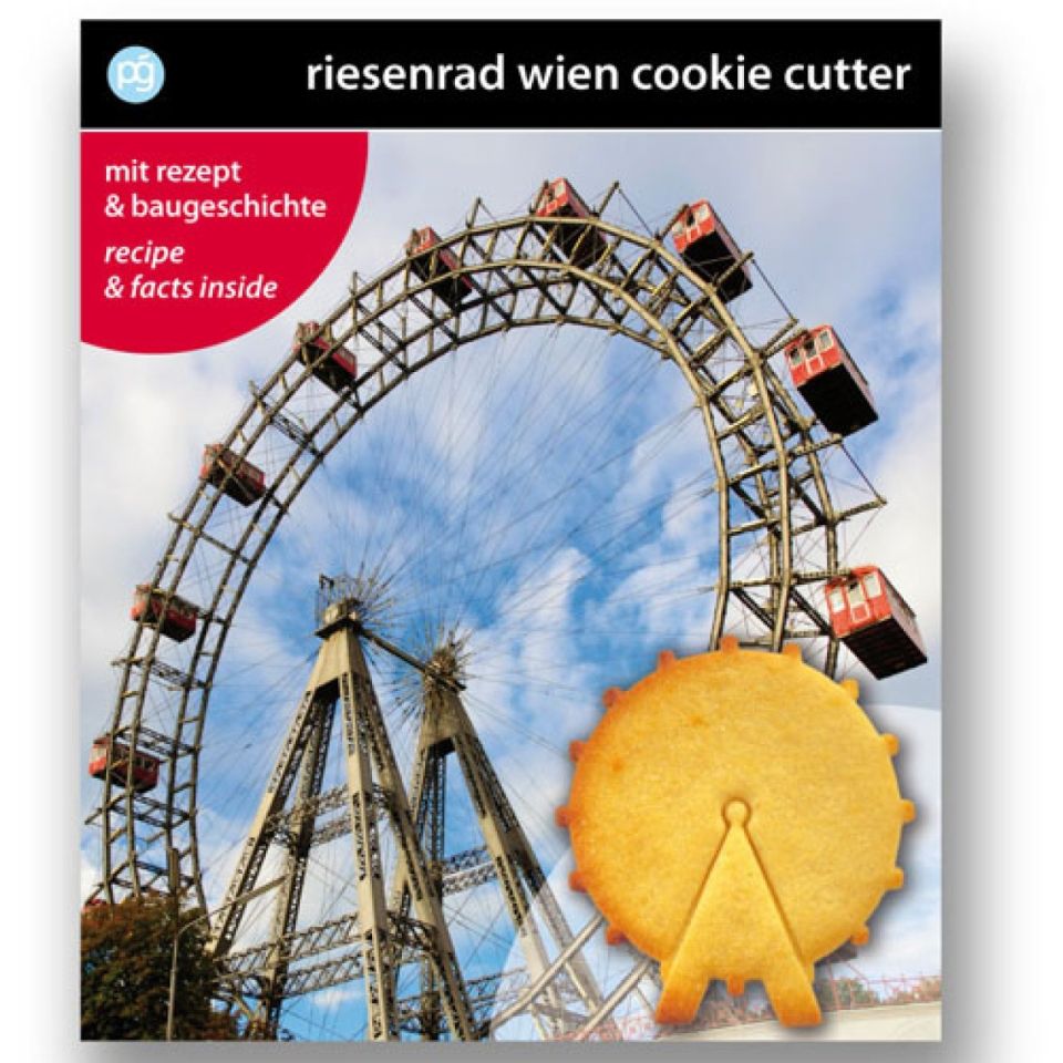 Plätzchen-Ausstechform Wien, Riesenrad, Rot