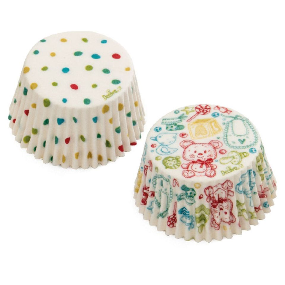 Decora Muffinförmchen Teddy Baby, 36 Stk.
