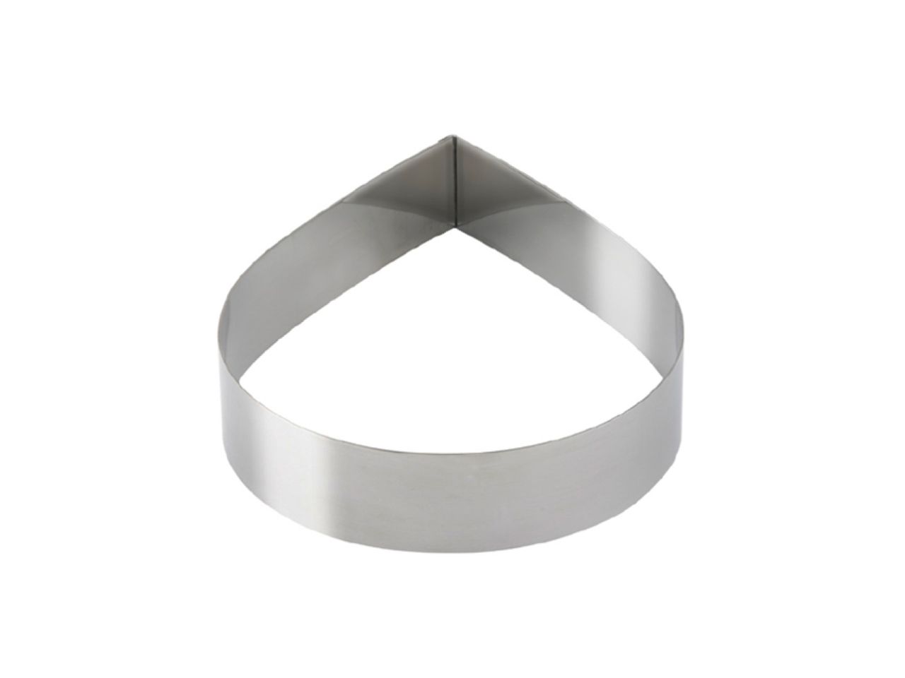 Tortenring Tropfen, 16 cm, Edelstahl