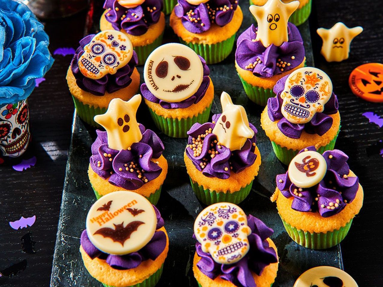 Funcakes Schokoladendekor Halloween 3,8cm 12 Stück
