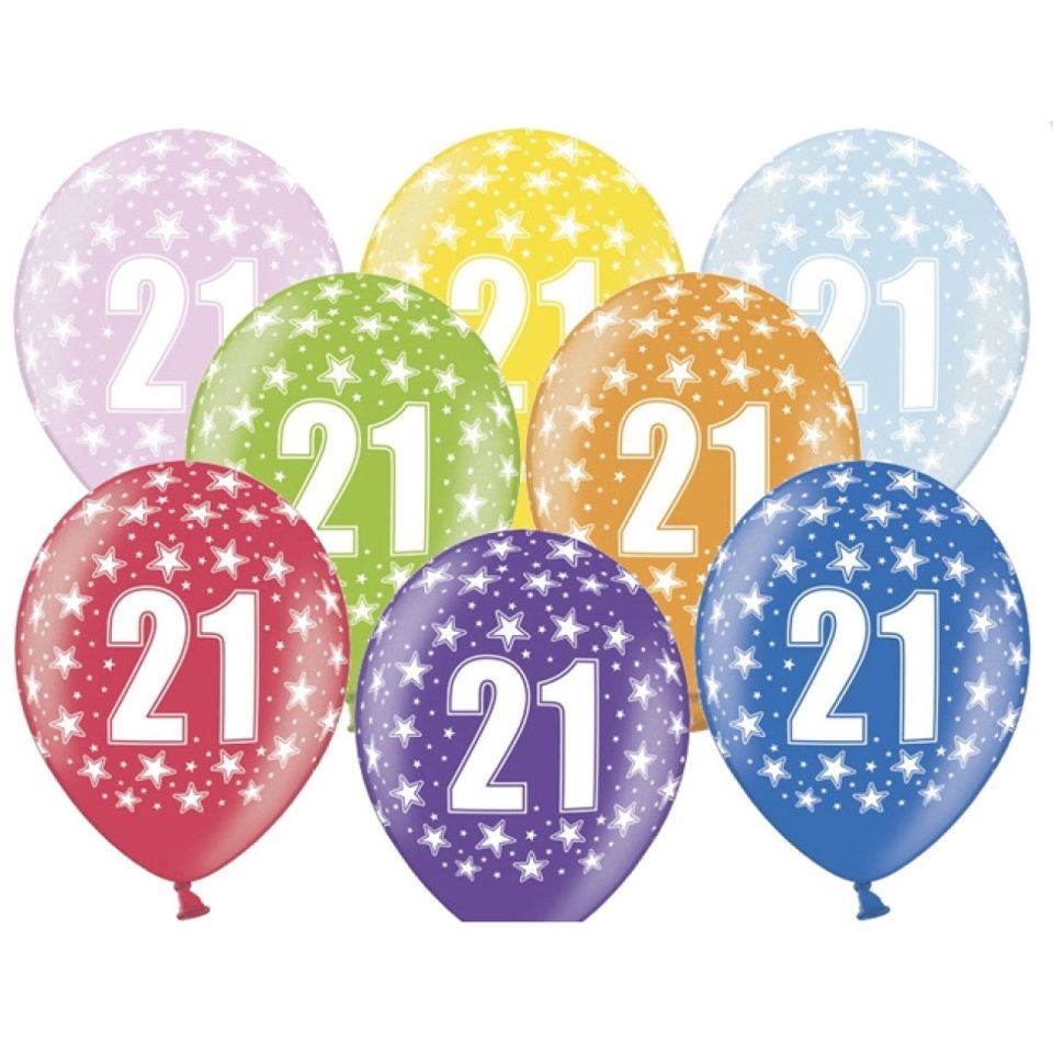 Luftballons Zahl 21