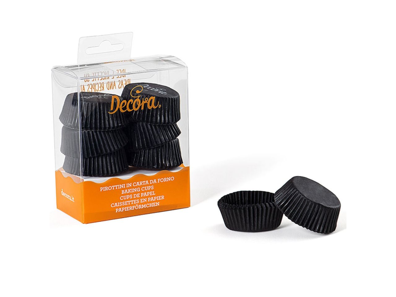 Decora Tartelettesförmchen, schwarz, 120 Stk. ø 4 cm