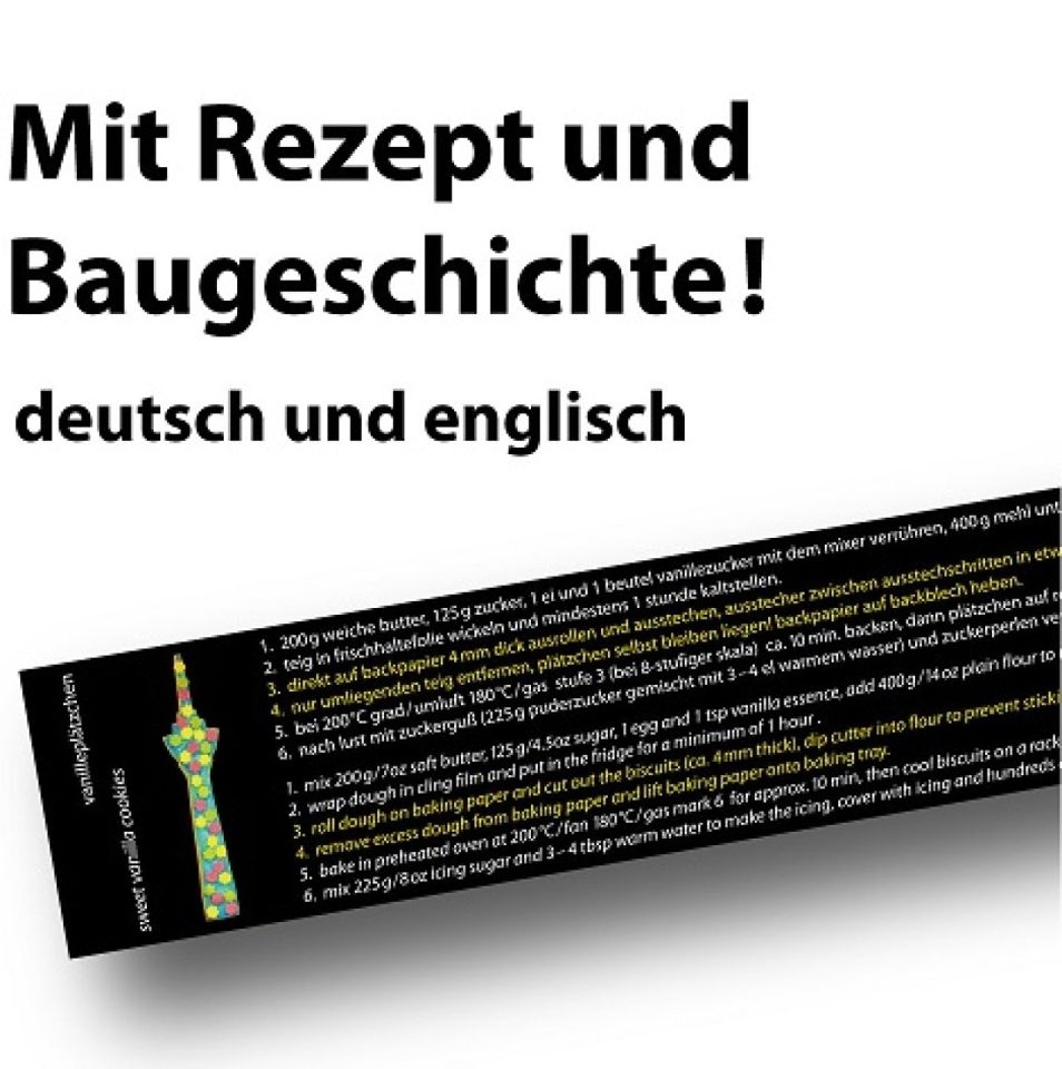 Plätzchen-Ausstechform Rheinturm, Düsseldorf, blau