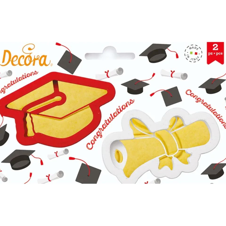 Plätzchen-Ausstecher aus Kunststoff Abschlussfeier