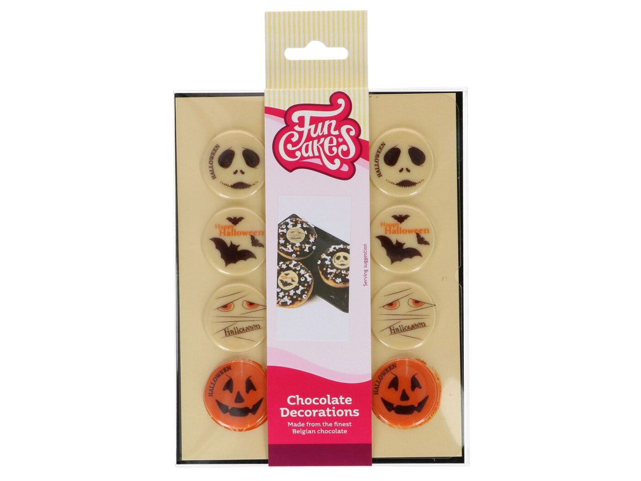 Funcakes Schokoladendekor Halloween 3,8cm 12 Stück