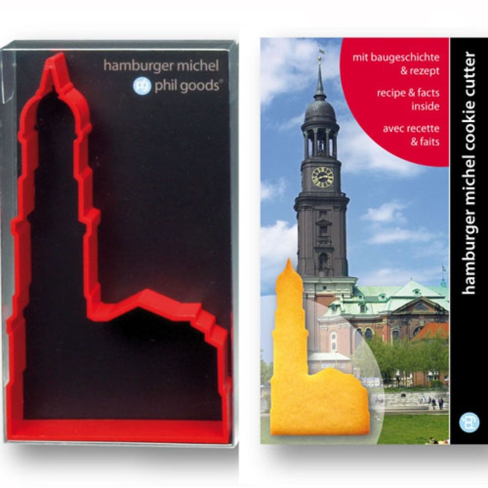 Plätzchen-Ausstechform Hamburg Michel, St Michaelis, Rot