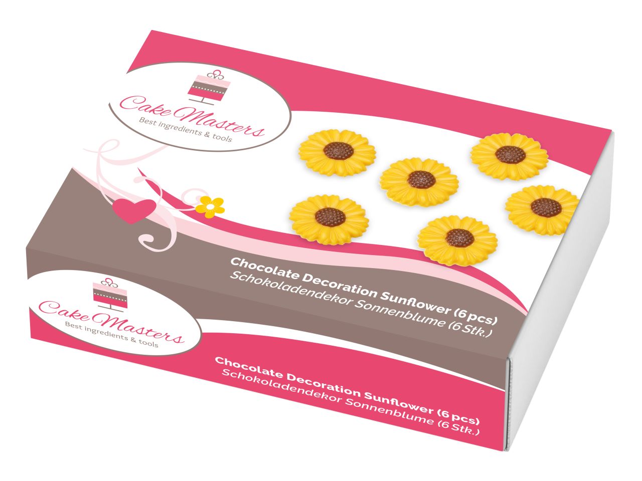 Schokoladenaufleger Sonnenblumen 90 Stück
