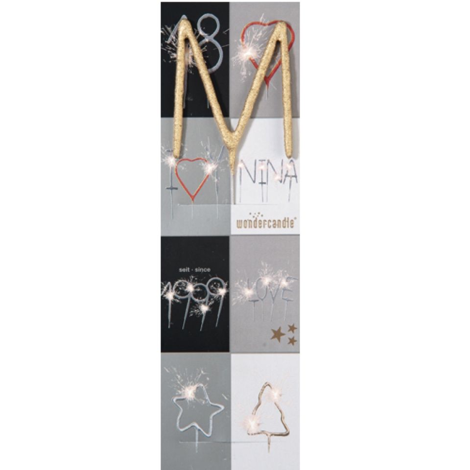 Wunderkerze M, Gold, 18 cm