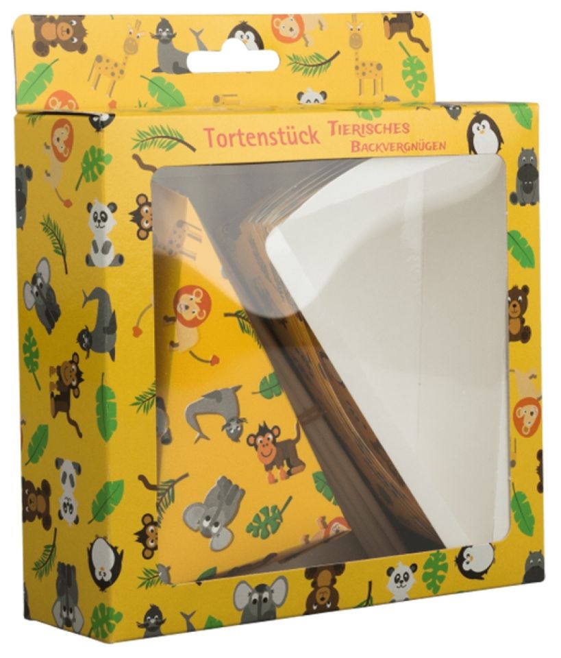 Papier-Backformen Zoo-Tiere Tortenstück