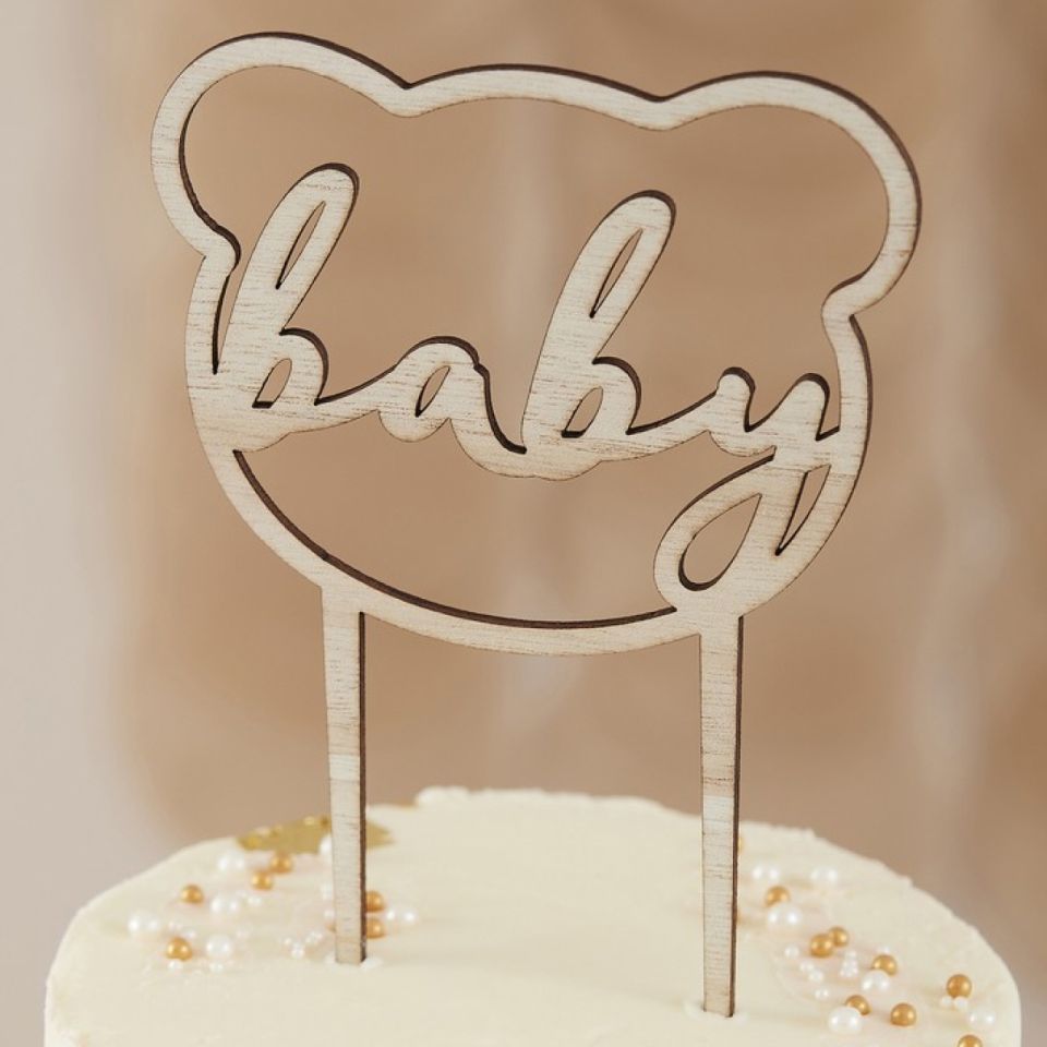 Tortentopper Baby, Holz