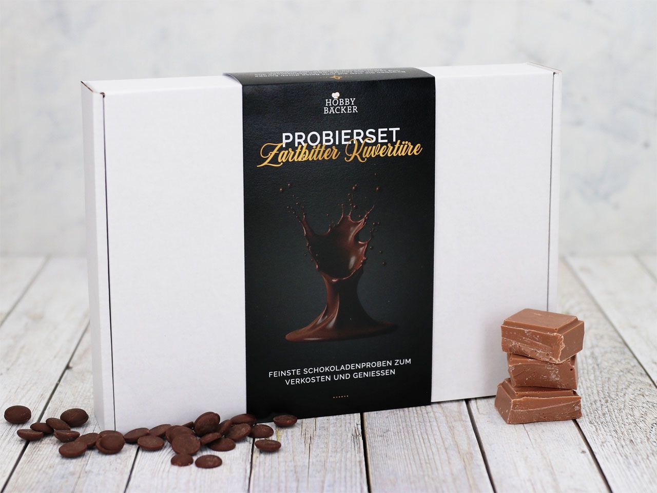 Probierset Zartbitter-Kuvertüre 6x20g=120g