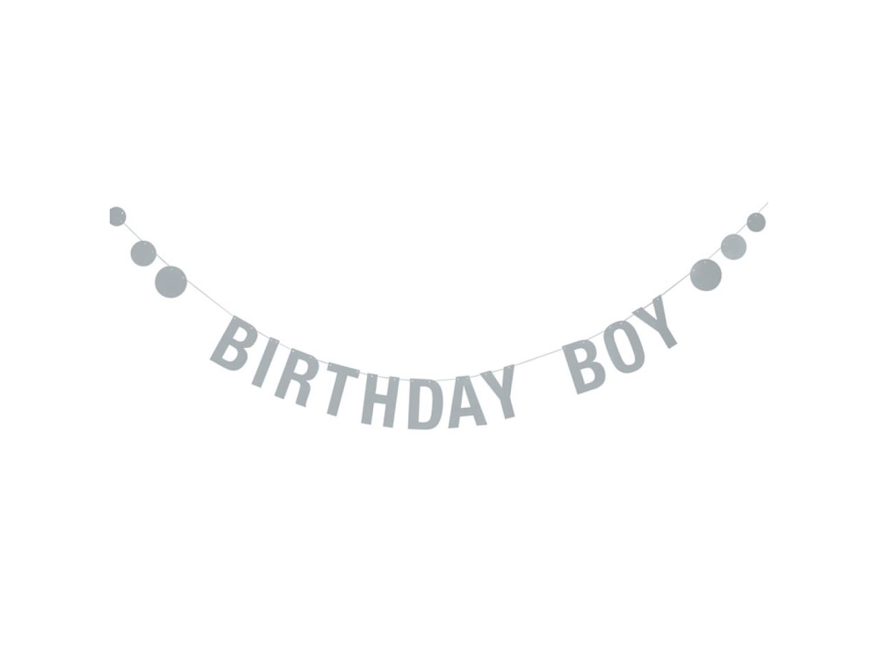Partygirlande Birthday Boy, Jungengeburtstag, 2,2 mx12 cm