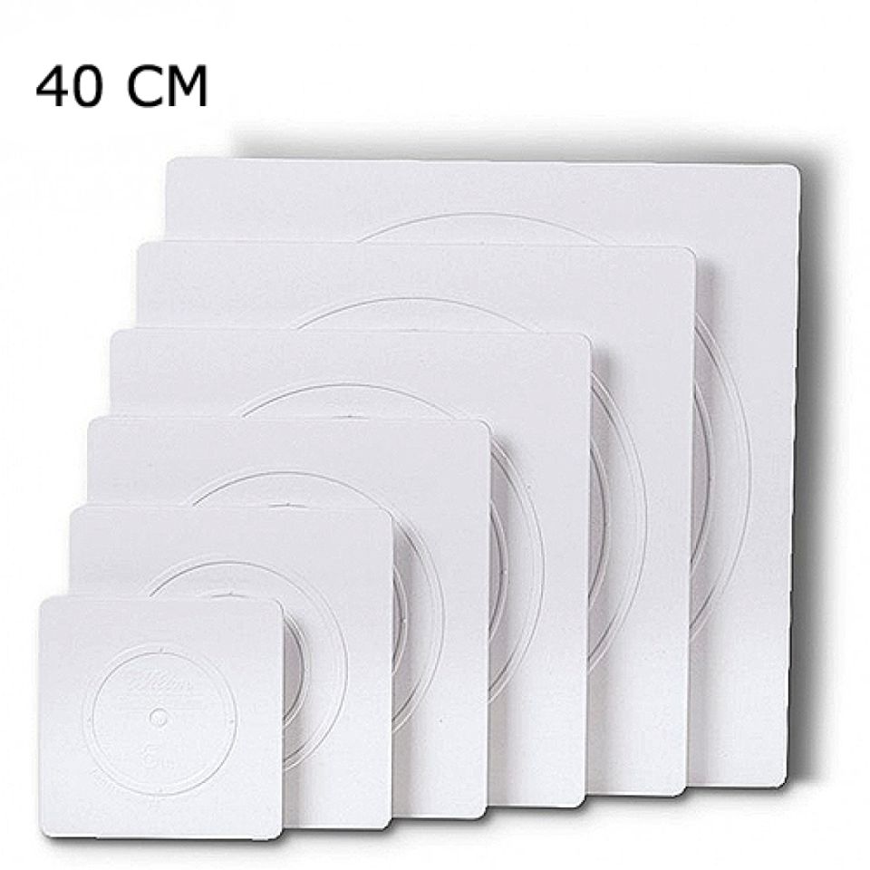 Wilton Tortenplatte, quadrat, 40 cm, mehrstöckige Torten (Stecksystem)