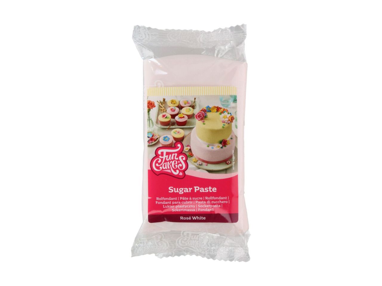 FunCakes Fondant -rose white- 250g, Dekormasse