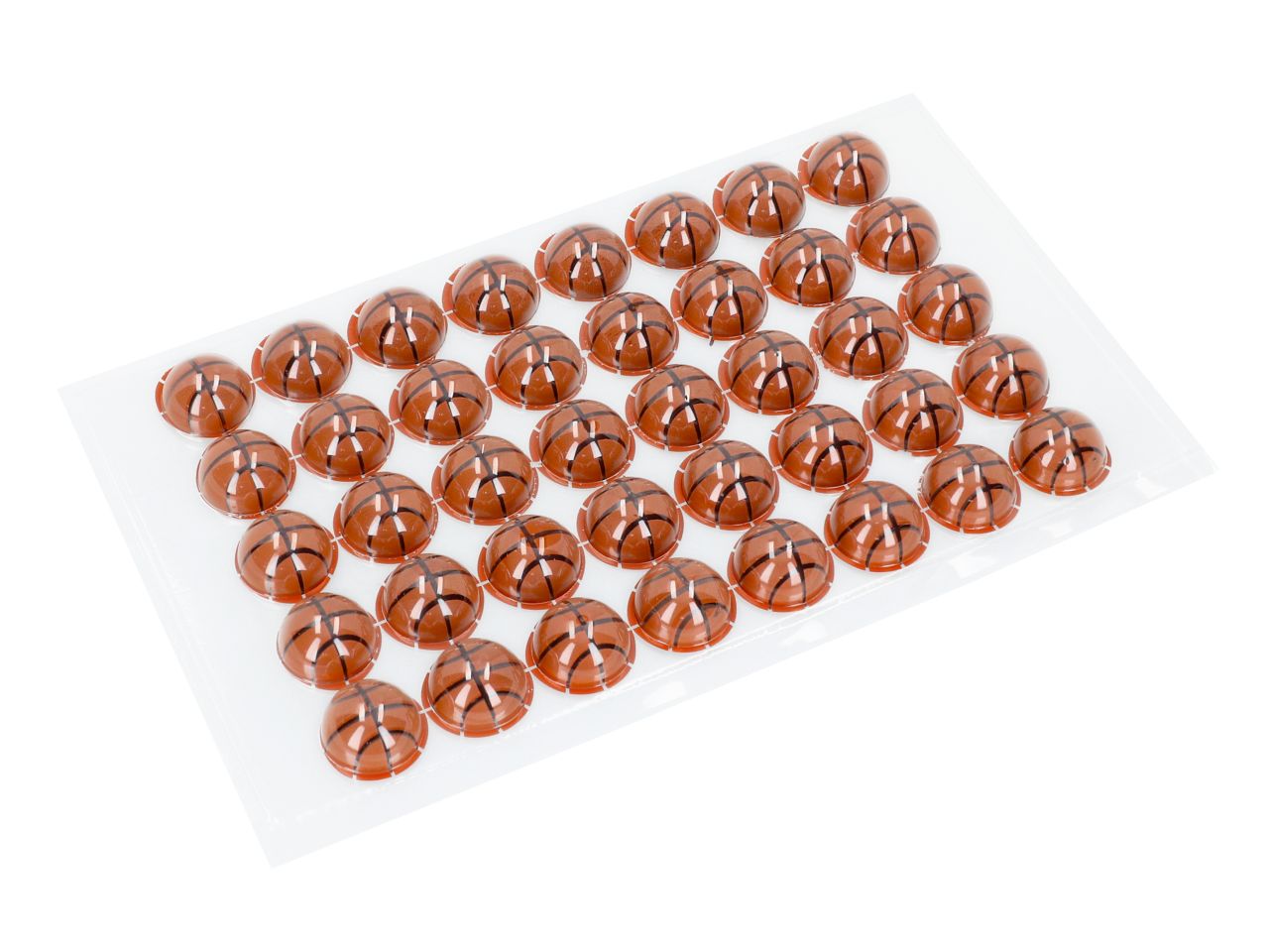 1 Folie Halbschale Zartbitter Basketball 40 Stück