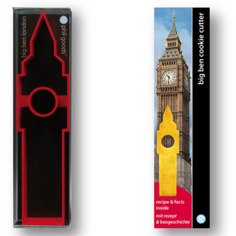 Plätzchen-Ausstechform London, Big Ben, Rot