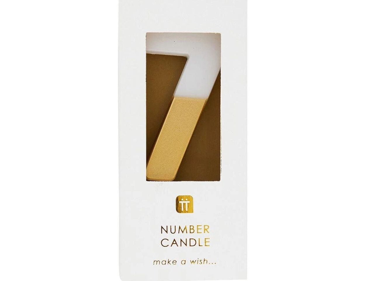 Geburtstagskerze, zahlenkerze, 7, Gold