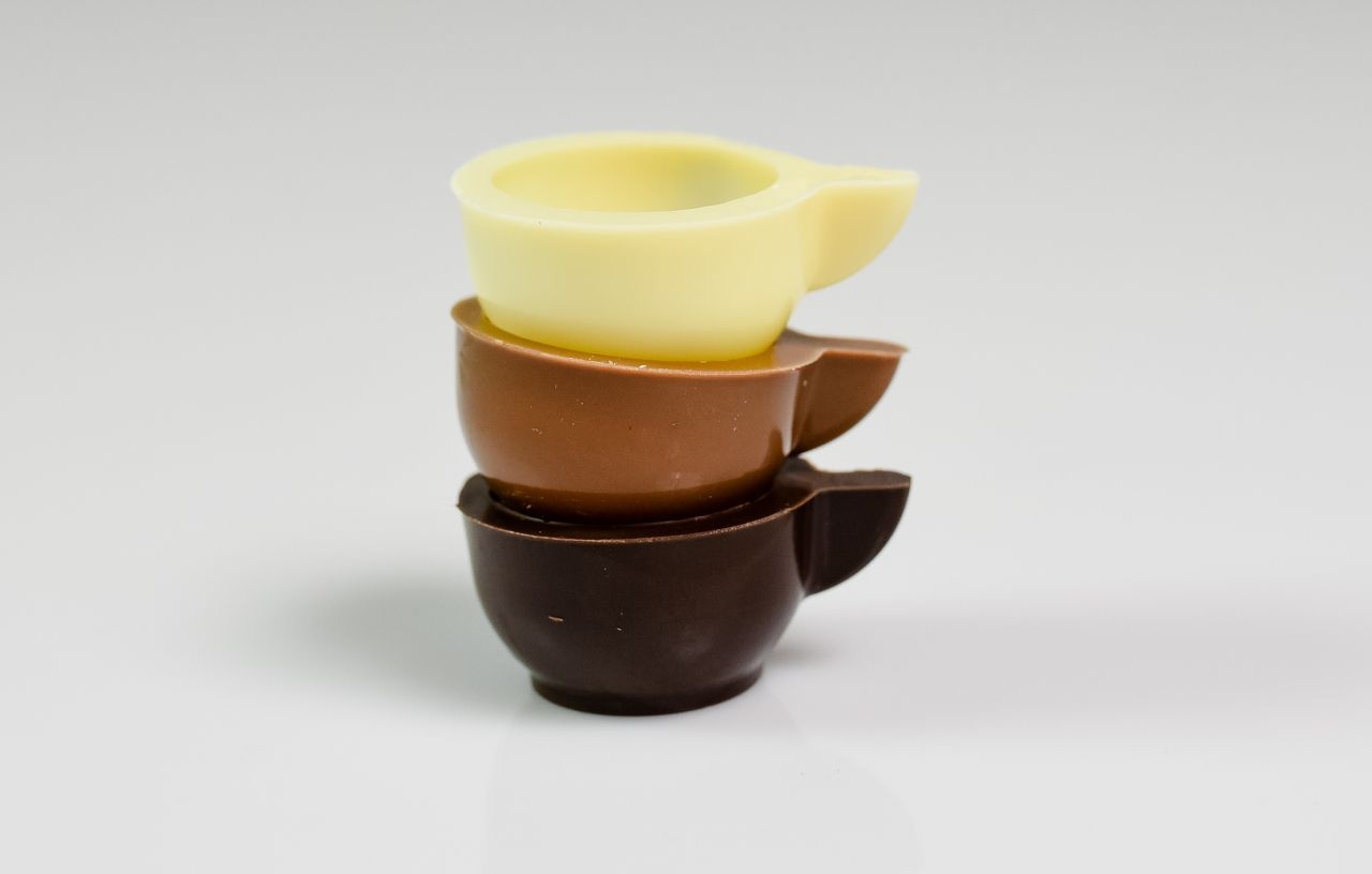 Schoko-Tasse mini 3,5 g, Sparangebot 3 Lagen, 162 Stück