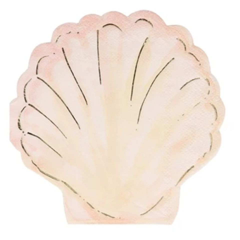 Meri Meri Papierservietten Muscheln, 16 Stück