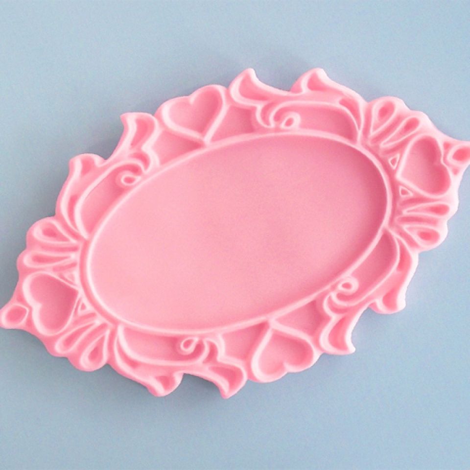 Fondantform Plaque, oval