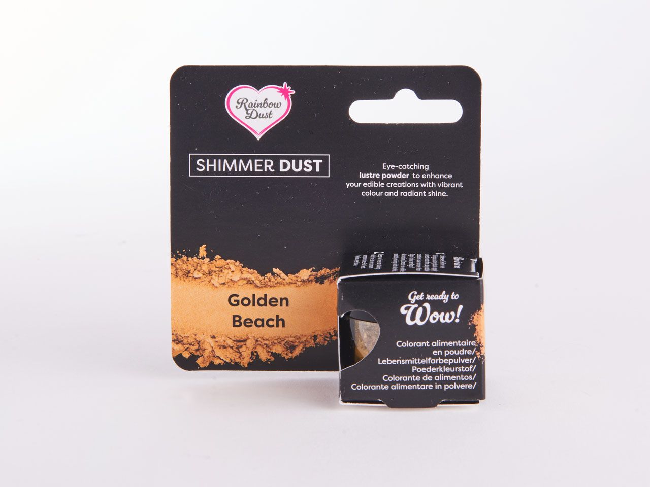 Rainbow Dust: Lebensmittelfarbpulver metallic Golden Beach 3g