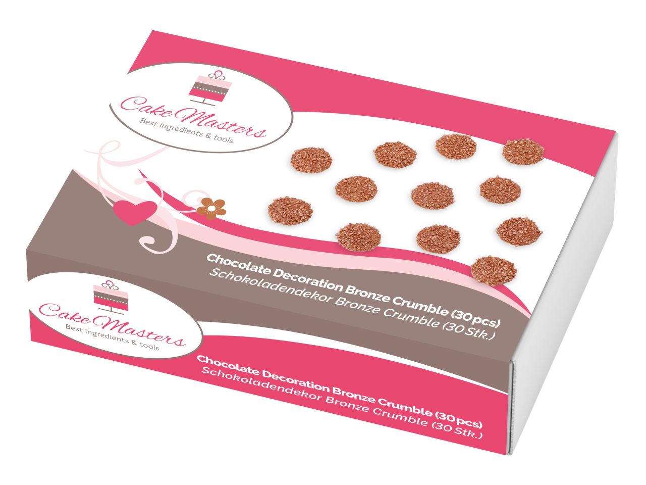 Schokoladenaufleger Bronze Crumble 30 Stück