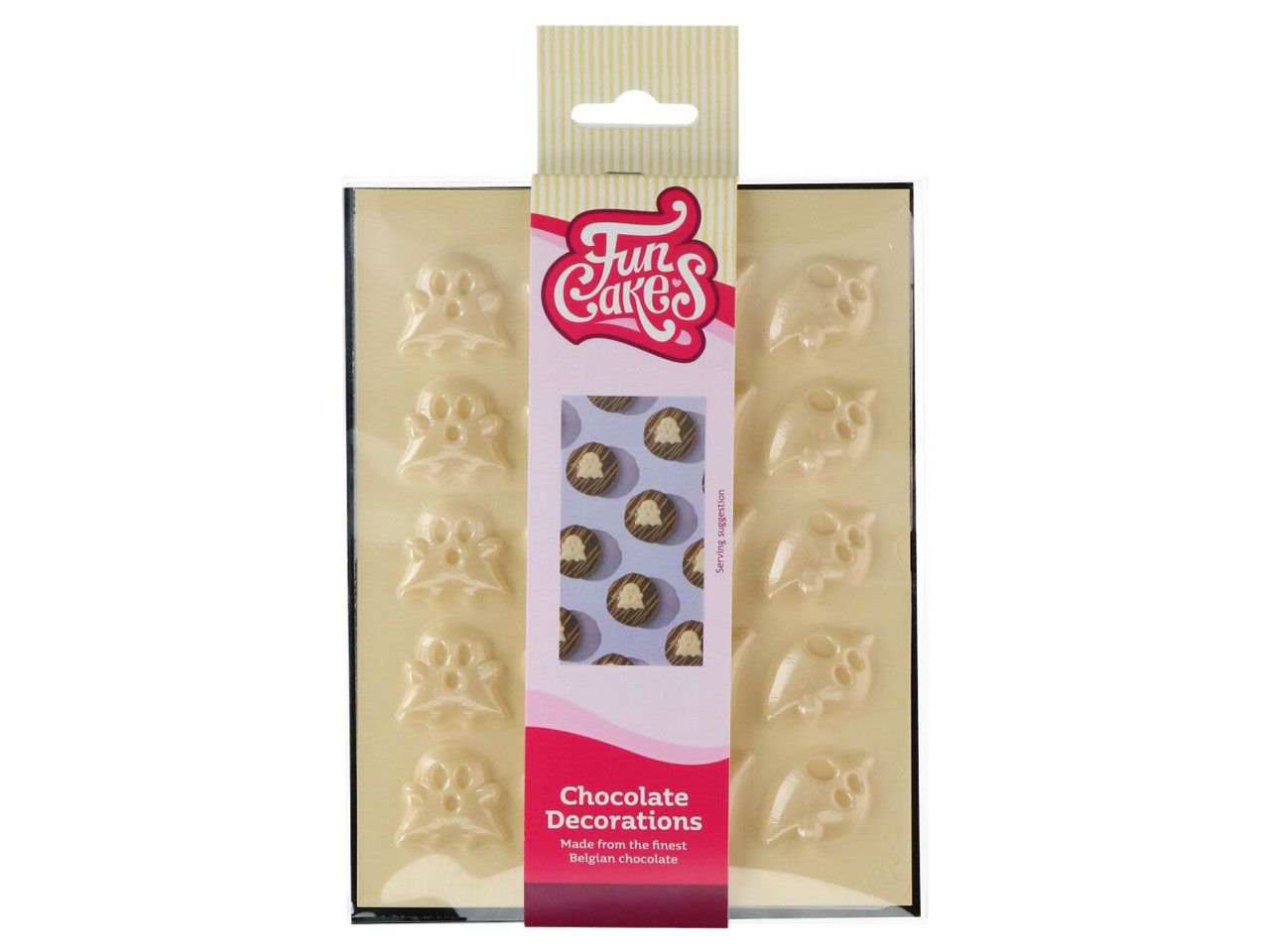 Funcakes Schokoladendekor Weiße Geister 20 Stück