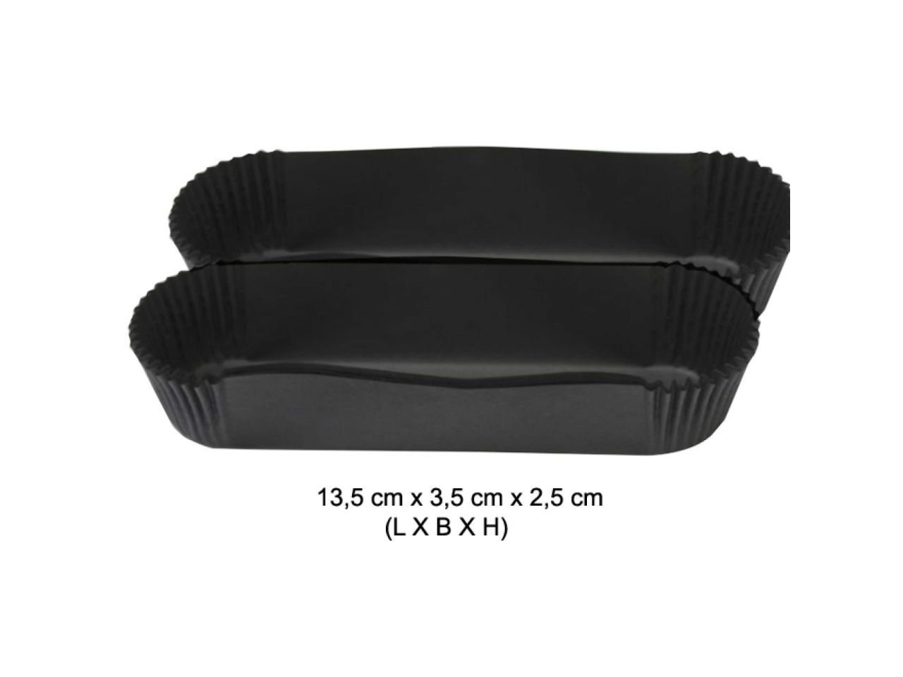 Eclairsförmchen Schwarz, ca. 30 Stück