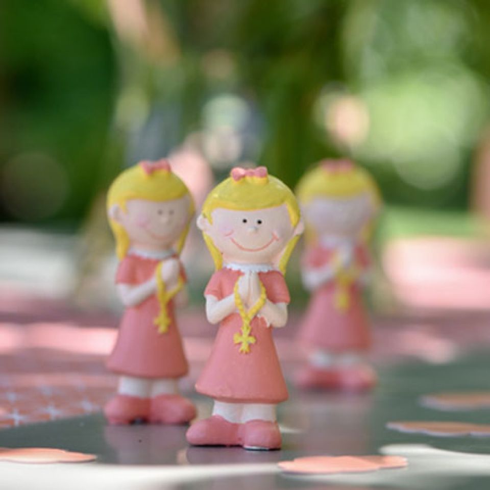 Tortenfiguren Blondes Mädchen, 2 Stück, 3x7 cm