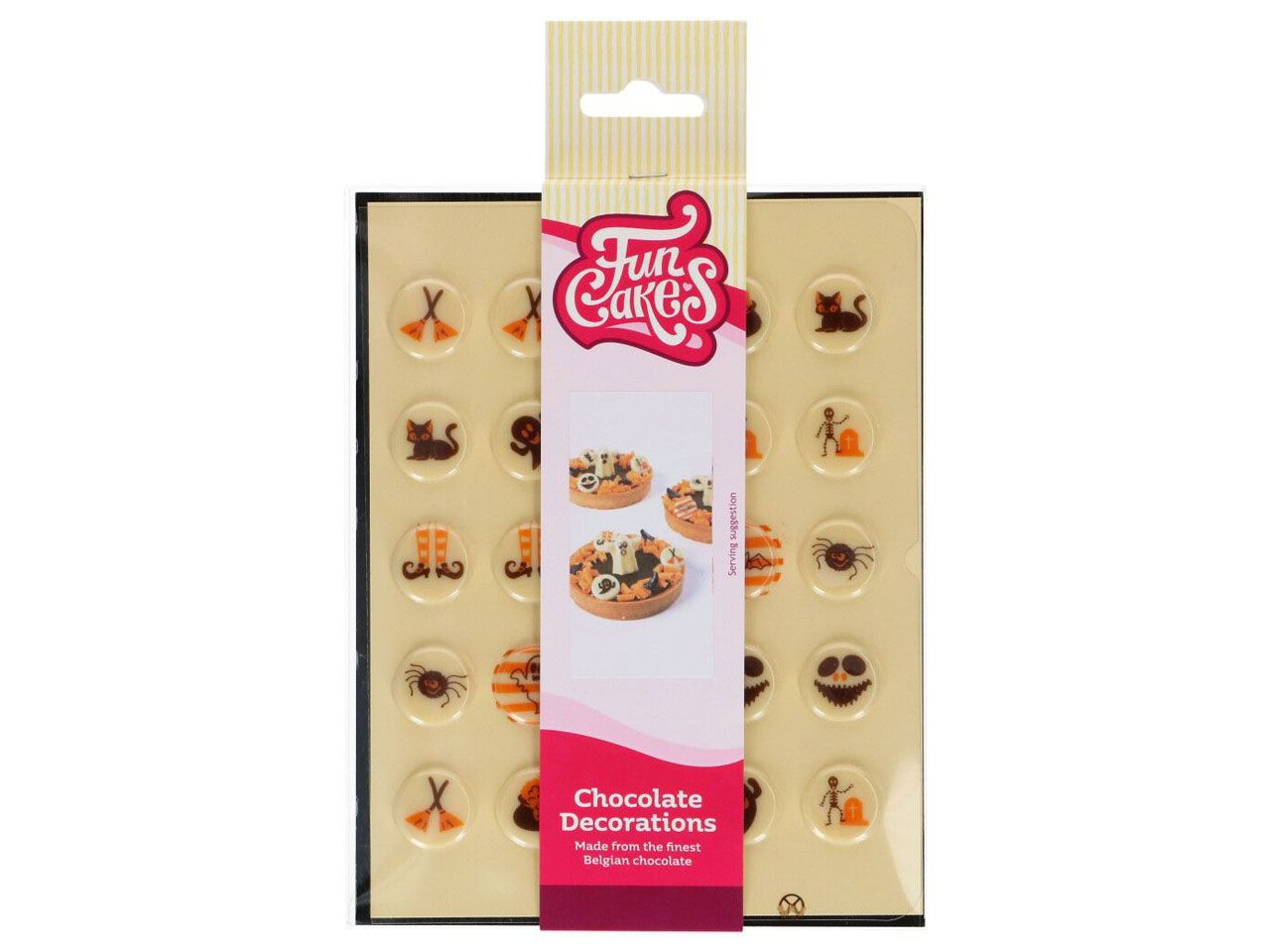 Funcakes Schokoladendekor Halloween 2cm 25 Stück