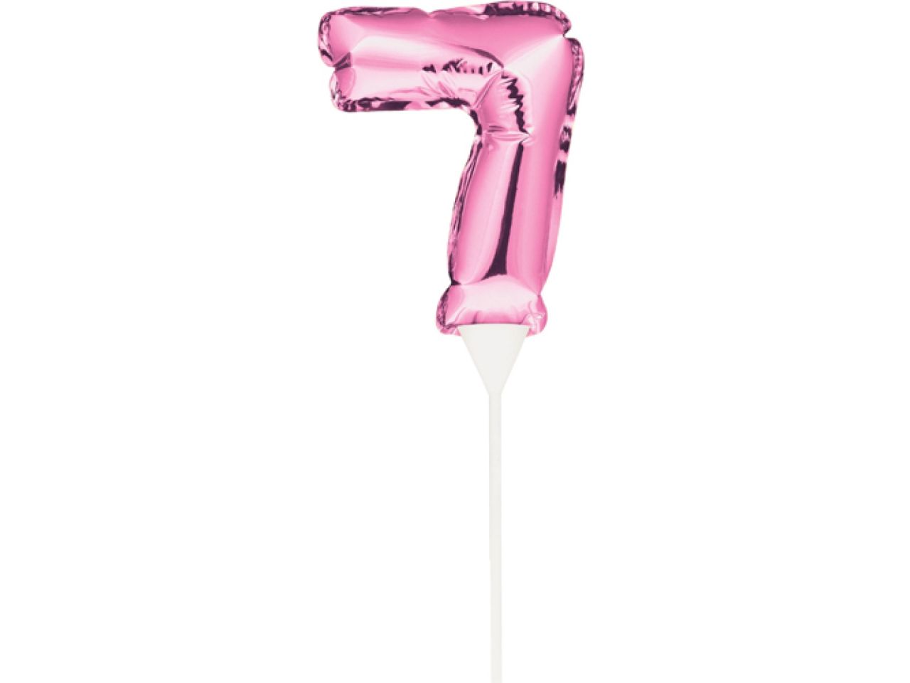 Ballon-Topper Zahl 7, Pink, 13 cm