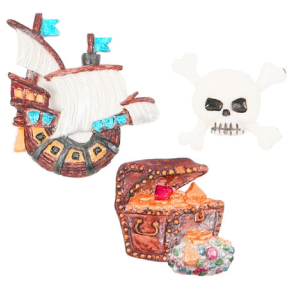 SK Fondantform Piratenschiff, Schatztruhe & Totenkopf